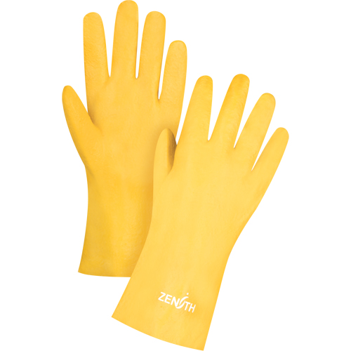 Gants &agrave; fini rugueux et r&eacute;sistants aux produits chimiques, Taille 9, 12" lo, PVC, Doublure en Interlock, 47-mil EastCoast Offshore Supplies