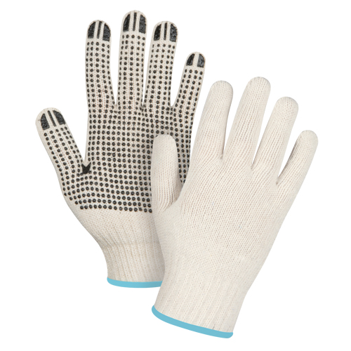 Heavyweight Dotted String Knit Gloves, Poly/Cotton, Single Sided, 7 Gauge, X-Large EastCoast Offshore Supplies