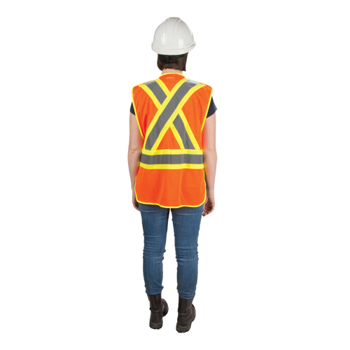 CSA Compliant High Visibility Surveyor Vest, High Visibility Orange, Large, Polyester EastCoast Offshore Supplies