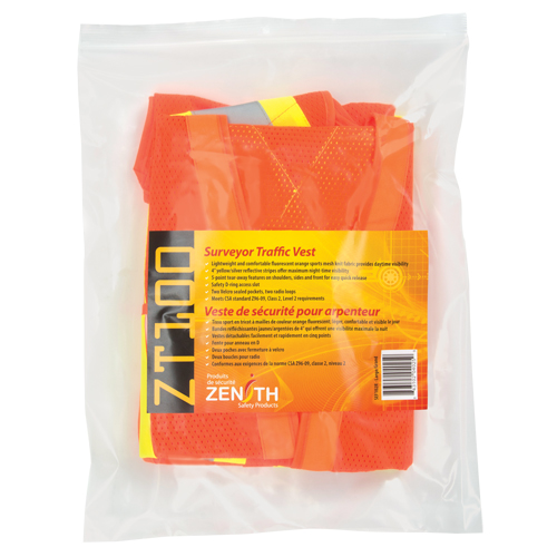 Surveyor's Safety Vest, High Visibility Orange, Large, Polyester EastCoast Offshore Supplies