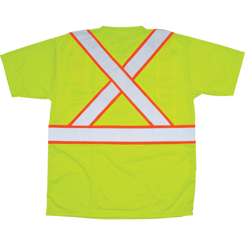 CSA Compliant T-Shirt, Polyester, Medium, High Visibility Lime-Yellow EastCoast Offshore Supplies