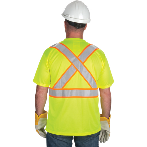 CSA Compliant T-Shirt, Polyester, Medium, High Visibility Lime-Yellow EastCoast Offshore Supplies