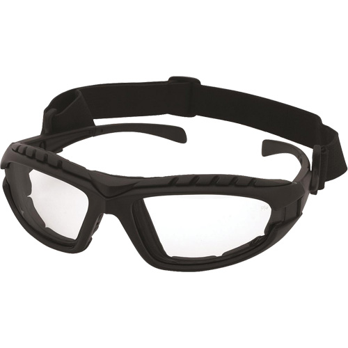 Lunettes de s&eacute;curit&eacute; &agrave; monture noire Dustdevil, Lentille Transparent, Antibu&eacute;e/Anti-&eacute;gratignures, ANSI Z87+/R&eacute;pond ou surpasse la norme CSA Z94.3 EastCoast Offshore Supplies