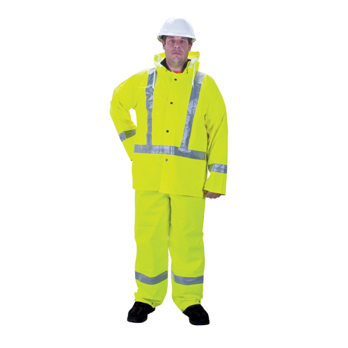 RZ900 Premium Traffic Rain Suit, Polyester, Small, High Visibility Lime-Yellow EastCoast Offshore Supplies