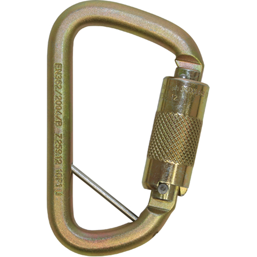 Rollgliss Technical Rescue Offset D Fall Arrest Carabiner, Steel, 3600 lbs Capacity EastCoast Offshore Supplies