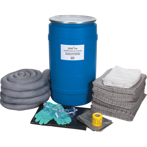 Trousse de d&eacute;versements &agrave; grande capacit&eacute;, Universel, Baril, Absorbance de 30 gal. US EastCoast Offshore Supplies