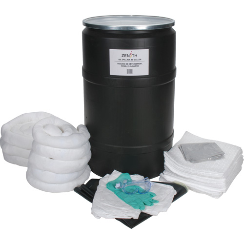 Trousse de lutte contre les d&eacute;versements de premi&egrave;re qualit&eacute;, Huile seulement, Baril, Absorbance de 55 gal. US EastCoast Offshore Supplies