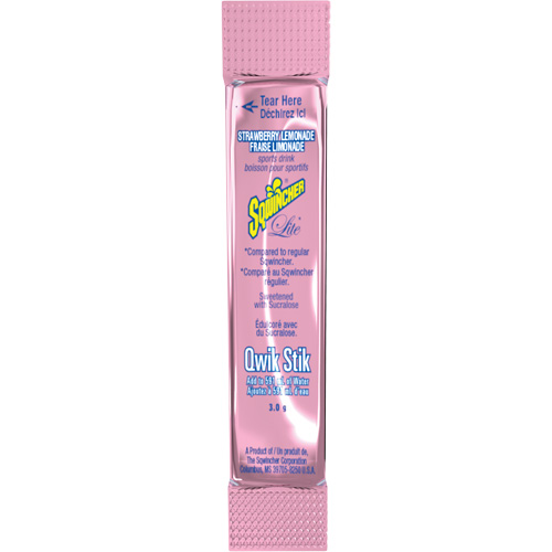 Sqwincher&reg; Boisson de r&eacute;hydratation ZERO Qwik Stik, Emballage-portion, Limonade aux fraises EastCoast Offshore Supplies