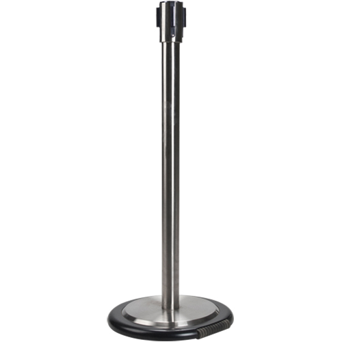 Poteau r&eacute;cepteur pour barri&egrave;res sur pieds pour le contr&ocirc;le des foules avec roues, Hauteur de 35", Acier inoxydable EastCoast Offshore Supplies