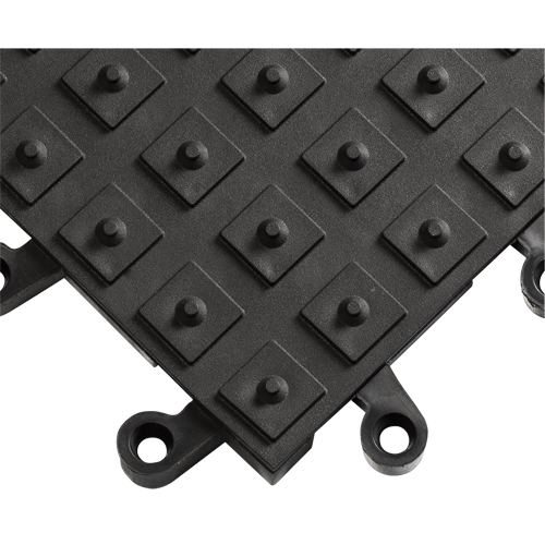 ErgoDeck&reg; Matting With Integrated No-Slip Cleats No. 552, PVC, 1-1/2' W x 1-1/2' L, 7/8" Thick, Black EastCoast Offshore Supplies