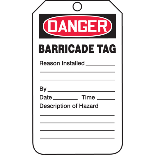 &eacute;tiquettes de s&eacute;curit&eacute;, Plastique, 3-3/8" la x 5-3/4" h, Anglais EastCoast Offshore Supplies