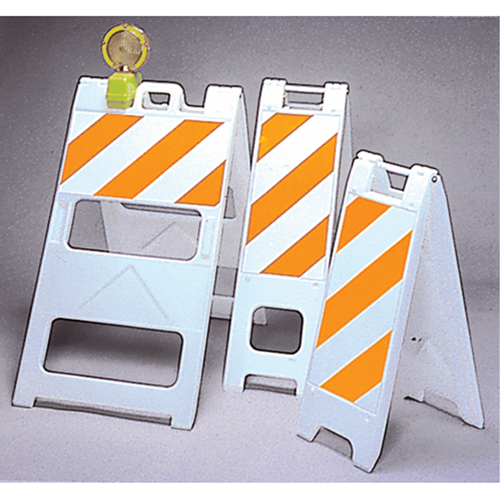 Barricades, Repliable, 25" lo x 45" h, Orange/Blanc EastCoast Offshore Supplies