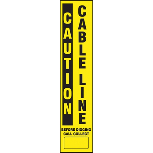 D&eacute;calcomanies pour piquet flexible de marquage - Caution Cable Line EastCoast Offshore Supplies
