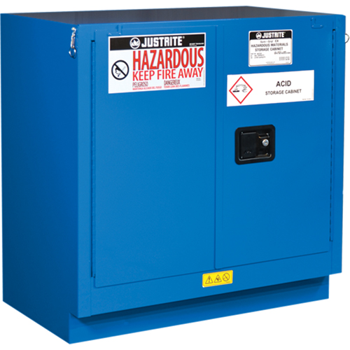 ChemCor&reg; Lined Hazardous Material Undercounter Safety Cabinets, 22 gal., 35" x 35" x 22" EastCoast Offshore Supplies