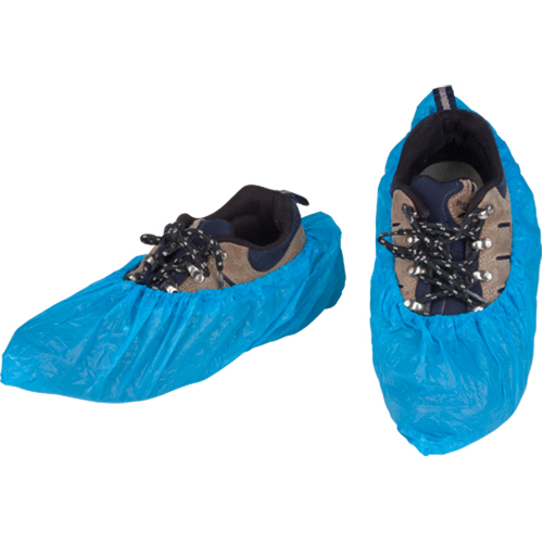CPE Shoe Covers, Large, Polyethylene, Blue EastCoast Offshore Supplies