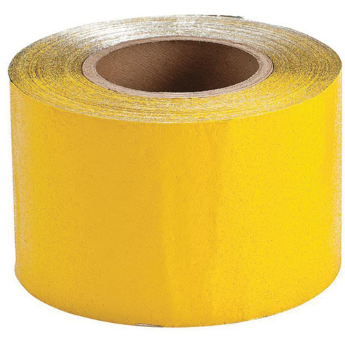 Ruban de marquage temporaire pour la chauss&eacute;e, 4" x 150', Vinyle, Jaune EastCoast Offshore Supplies