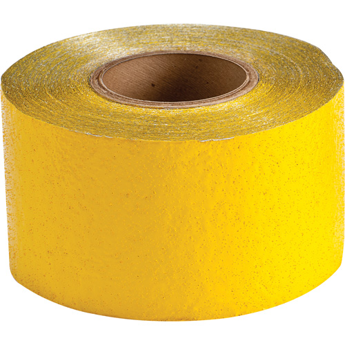 Ruban de marquage temporaire pour la chauss&eacute;e, 4" x 150', R&eacute;tror&eacute;fl&eacute;chissant, Jaune EastCoast Offshore Supplies