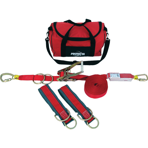 PRO-Line Temporary Horizontal Lifeline System, 60', Web, Swivel EastCoast Offshore Supplies