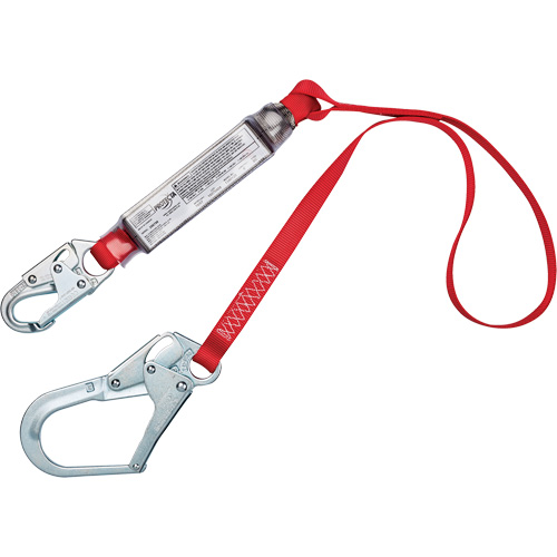 Shock-Absorbing Lanyard, 4', Snap Hook Center, Rebar Hook Leg Ends, Polyester EastCoast Offshore Supplies