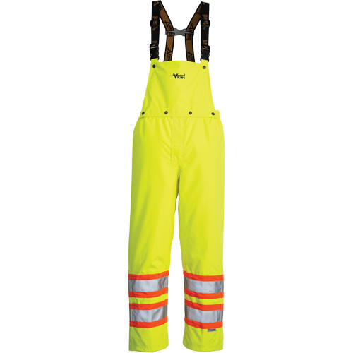 Pantalon de s&eacute;curit&eacute; Journeyman d&eacute;tachable &agrave; bavette, Polyester, Petit, Jaune lime haute visibilit&eacute; EastCoast Offshore Supplies