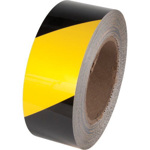 Tuff Mark&reg; Floor Marking Tape, 4" x 100', Polyester, Black and Yellow EastCoast Offshore Supplies