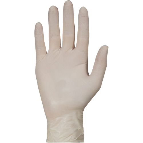 Gants jetables de calibre examen m&eacute;dical KeepKleen, Grand, Latex, 5 mils, Sans poudre, Blanc, Classe 2 EastCoast Offshore Supplies