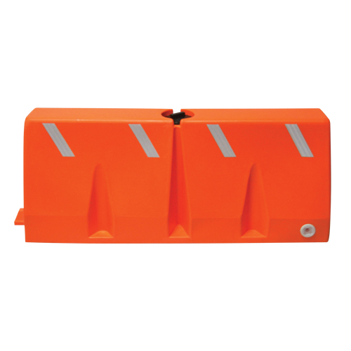 Barri&egrave;res de circulation, Rempli d'eau, 62,25 lo x 24" h, Orange EastCoast Offshore Supplies