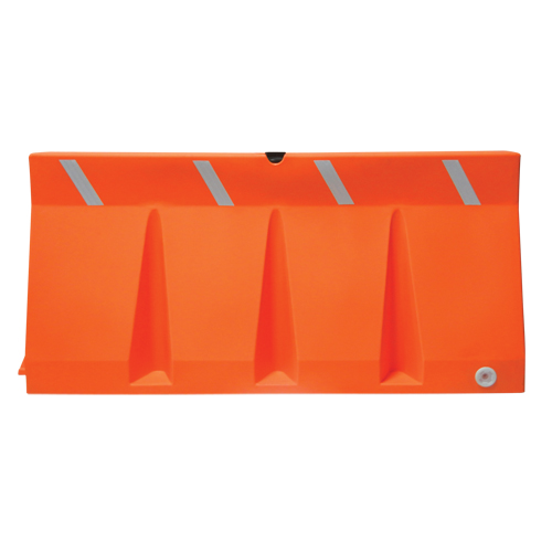Traffic Barriers, Water-Filled, 69.75" L x 33.75" H, Orange EastCoast Offshore Supplies