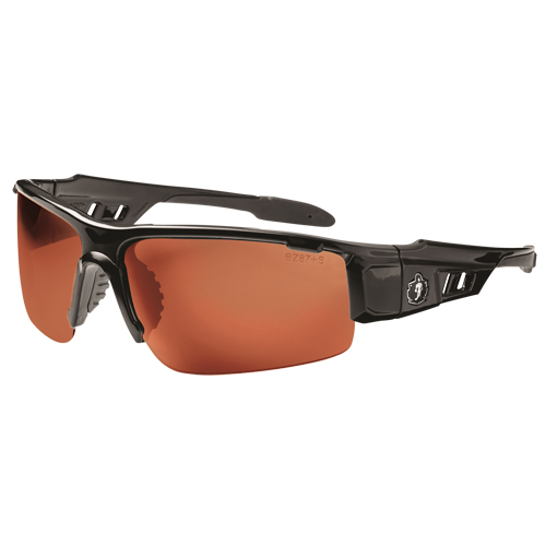 Lunettes de s&eacute;curit&eacute; Skullerz Dagr, Lentille Cuivre, Anti-&eacute;gratignures/Polaris&eacute;, ANSI Z87+/R&eacute;pond ou surpasse la norme CSA Z94.3 EastCoast Offshore Supplies