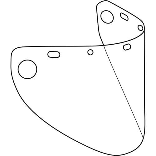 Visi&egrave;re d&eacute;coup&eacute;e &agrave; l'emporte-pi&egrave;ce et form&eacute;e Dynamic, Polycarbonate, Teinte Transparent EastCoast Offshore Supplies