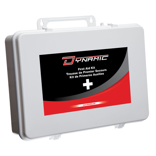 Trousse de premiers soins pour autobus scolaire Dynamic, Dispositif m&eacute;dical Classe 1, 36 unit&eacute;s/Boîte en m&eacute;tal EastCoast Offshore Supplies