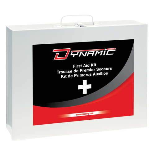 Trousse de premiers soins industrielle pour usage g&eacute;n&eacute;ral Dynamic, Dispositif m&eacute;dical Classe 1, Boîte en m&eacute;tal EastCoast Offshore Supplies