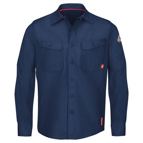IQ Endurance&reg; Men's Work Shirts, Small, Navy Blue EastCoast Offshore Supplies