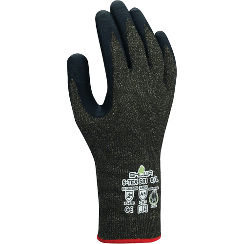 Gants r&eacute;sistants aux coupures S-TEX 581, Taille 6/Petit, Calibre 13, Rev&ecirc;tement Mousse de nitrile, Enveloppe en Acier inoxydable/Kevlar, ANSI/ISEA 105 niveau 5/EN 388 niveau E EastCoast Offshore Supplies