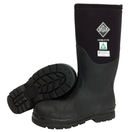 Bottes de travail avec doublure en filet Chore Classic, Caoutchouc, Embout Acier, Pointure 5, Semelle R&eacute;sistant aux perforations EastCoast Offshore Supplies