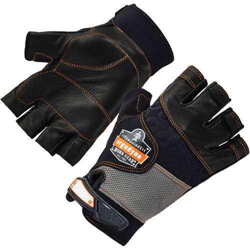 ProFlex 901 Half-Finger Leather Impact Gloves, Small, Grain Leather Palm, Hook & Loop Cuff EastCoast Offshore Supplies