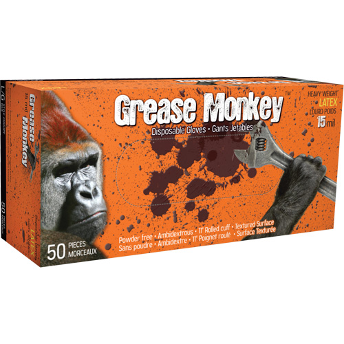 Gants Grease Monkey, Moyen, Latex, 15 mils, Sans poudre, Bleu EastCoast Offshore Supplies
