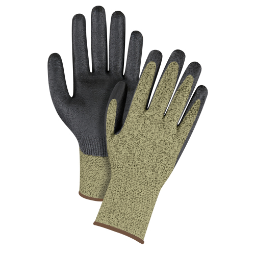 Black & Yellow Seamless Stretch Cut-Resistant Gloves, Size Large/9, 13 Gauge, Foam Nitrile Coated, Aramid Shell, ASTM ANSI Level A6 EastCoast Offshore Supplies