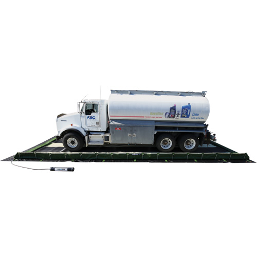 Ride-Side Berm Secondary Containment for Vehicles, 7,500 US gal. Capacity, 20' W x 40' L x 15" H, L-Bracket EastCoast Offshore Supplies