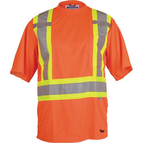 Viking&reg; Safety T-Shirt, Polyester, Small, High Visibility Orange EastCoast Offshore Supplies