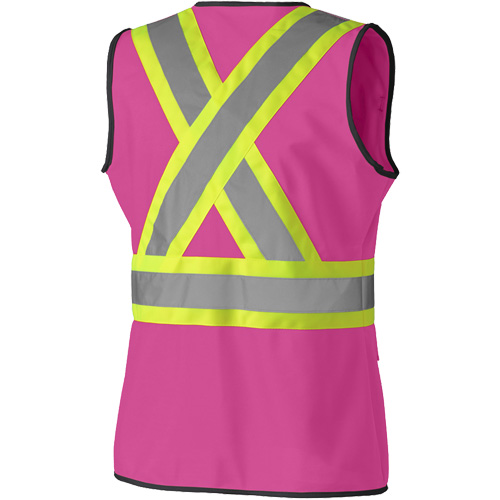 139PK Women's Safety Vest, Pink, X-Small, Polyester EastCoast Offshore Supplies