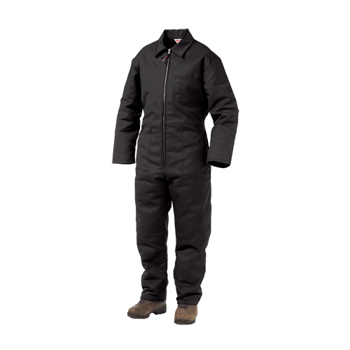 Lined Twill Coveralls, Men's, Black, Size Large EastCoast Offshore Supplies