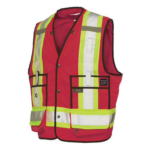 Veste de s&eacute;curit&eacute; pour arpenteur, Rouge, Grand, Polyester EastCoast Offshore Supplies