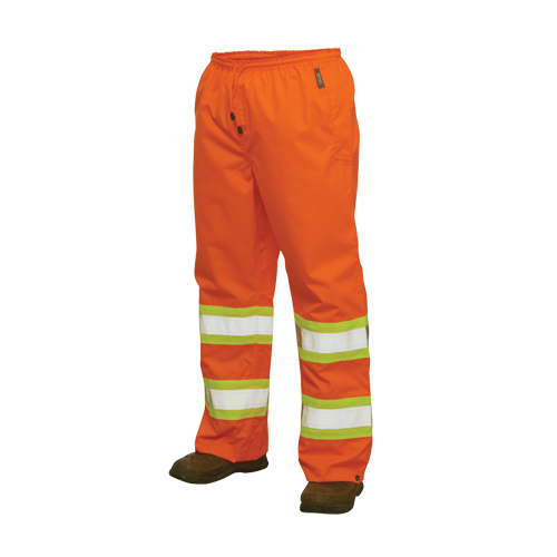 300D Safety Rain Pant, Polyester, Large, High Visibility Orange EastCoast Offshore Supplies