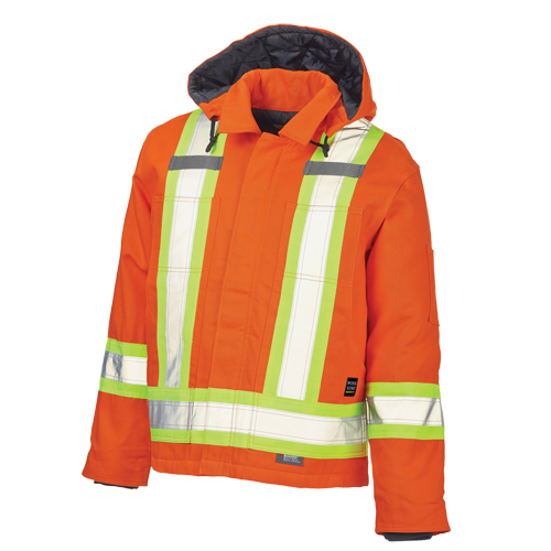 Manteau de s&eacute;curit&eacute;, Orange haute visibilit&eacute;, Grand EastCoast Offshore Supplies