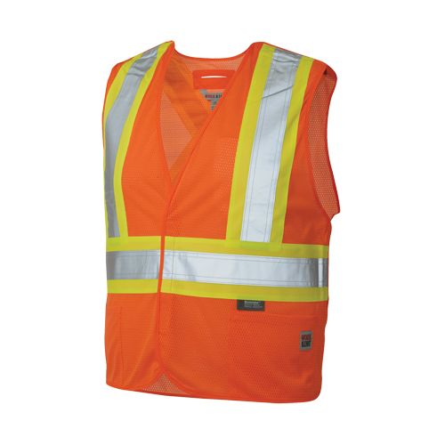 Veste de s&eacute;curit&eacute; d&eacute;tachable en cinq points, Orange haute visibilit&eacute;, Grand/T-Grand, Polyester EastCoast Offshore Supplies
