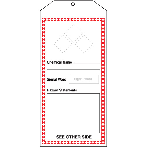 Tr&egrave;s grandes &eacute;tiquettes SGH, Papier cartonn&eacute;, 3-7/8" la x 8-1/2" h, Anglais EastCoast Offshore Supplies