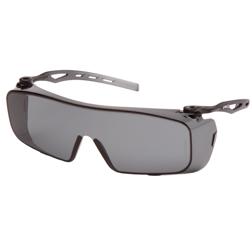 Cappture OTG Safety Glasses, Grey/Smoke Lens, Anti-Fog, ANSI Z87+/Meets/Exceeds CSA Z94.3 EastCoast Offshore Supplies