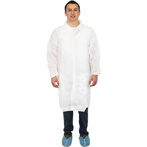 Lab Coat, Polypropylene, White, Large EastCoast Offshore Supplies