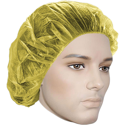 Bouffant Caps, Polypropylene, 24", Yellow EastCoast Offshore Supplies